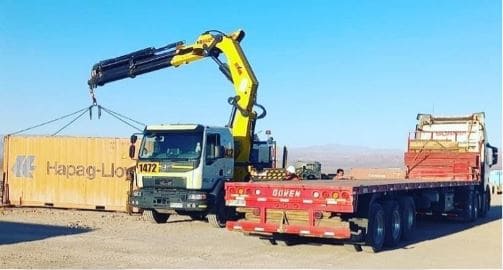 Traslado en camión pluma / rampla